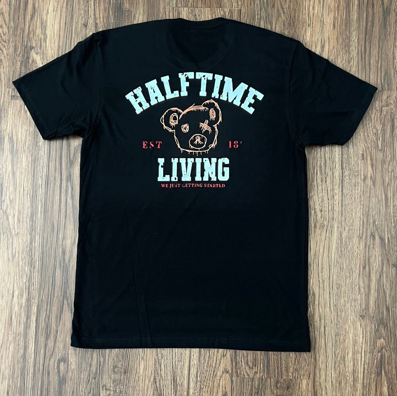 Black Scribble Bear Tee