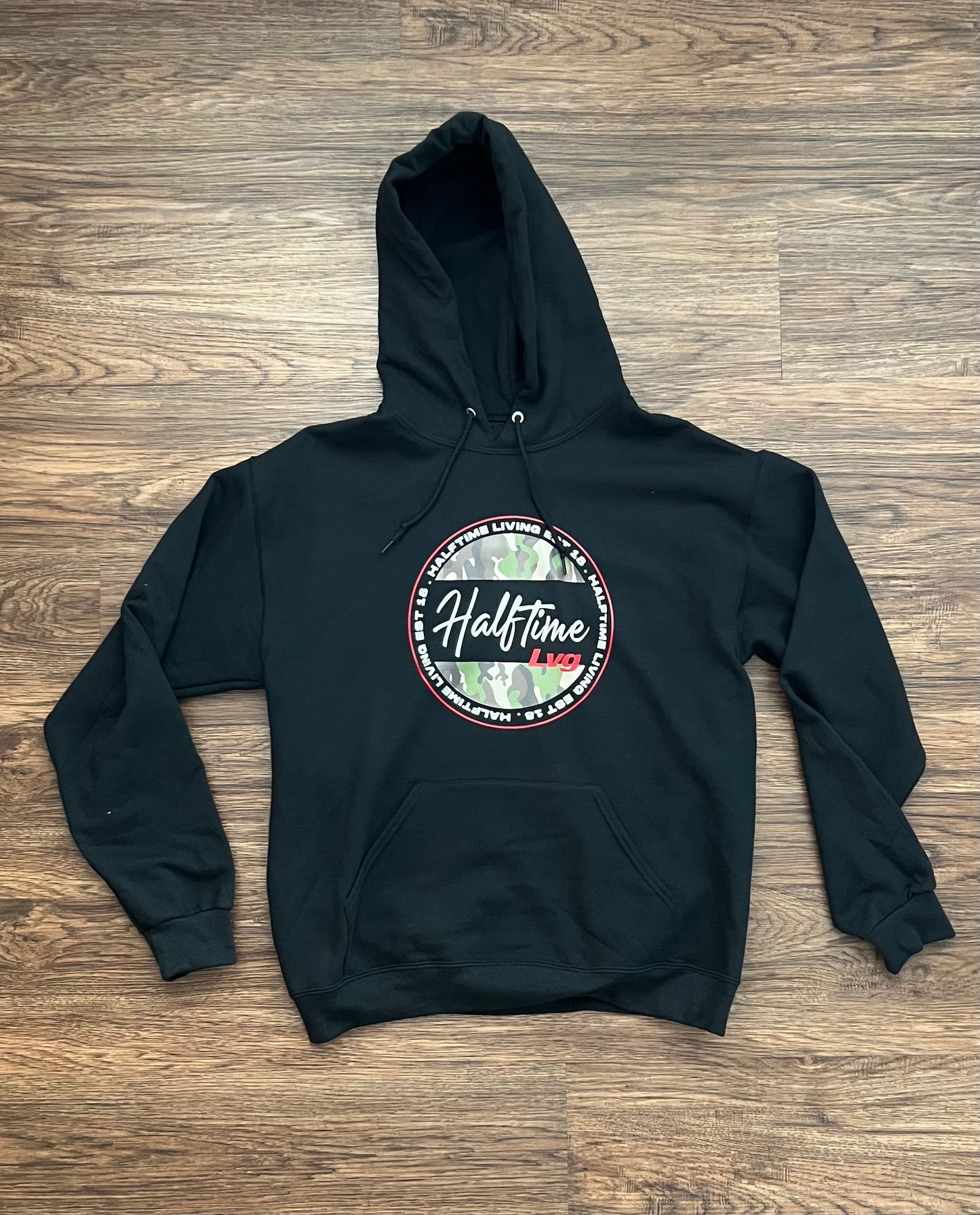 Black Camo Circle Hoodie