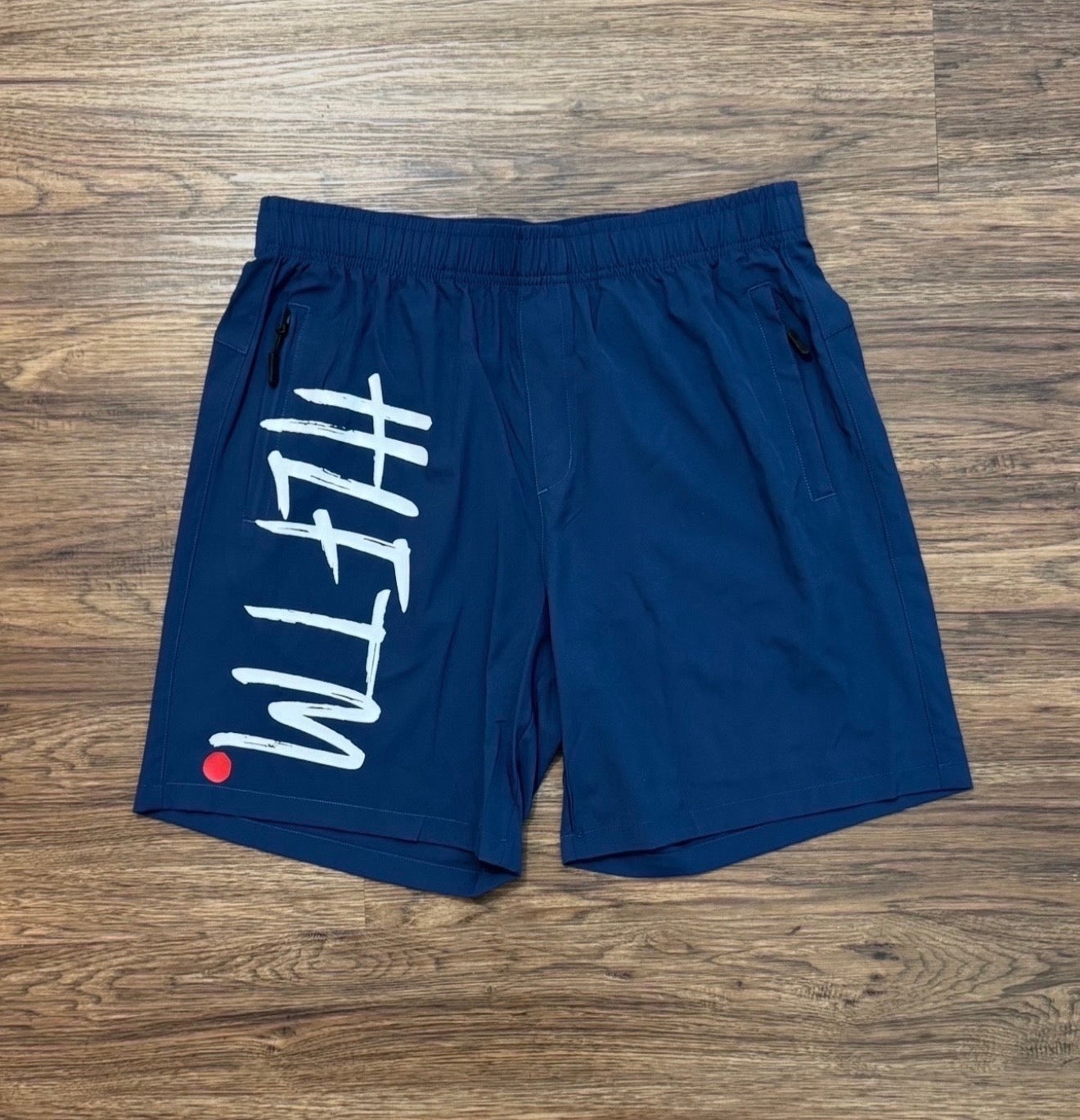Sideways gym shorts