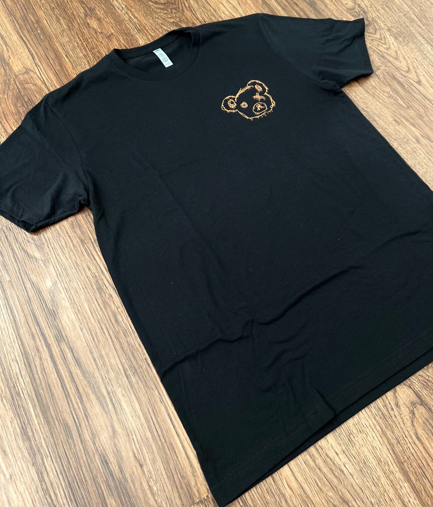 Black Scribble Bear Tee