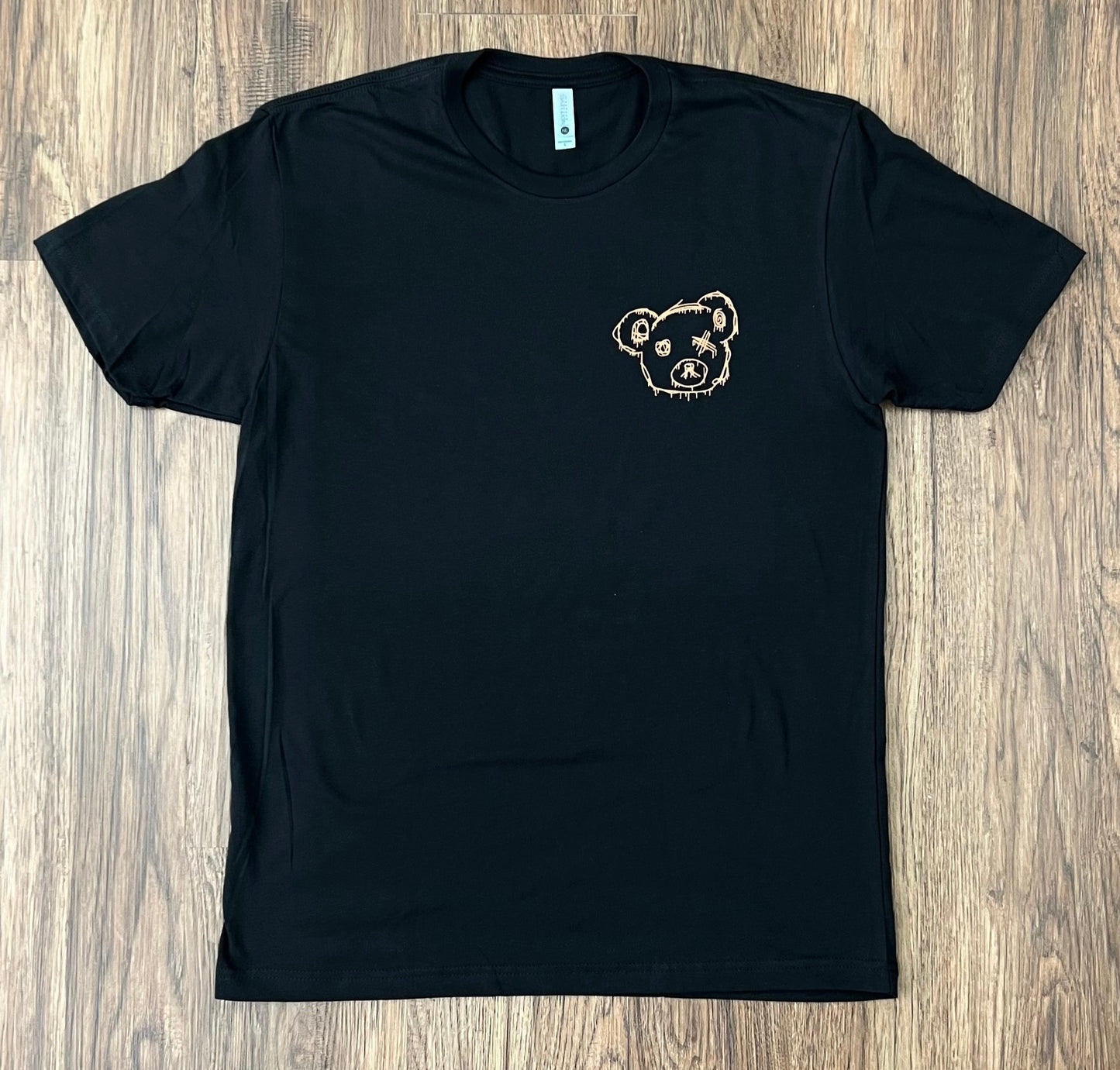 Black Scribble Bear Tee