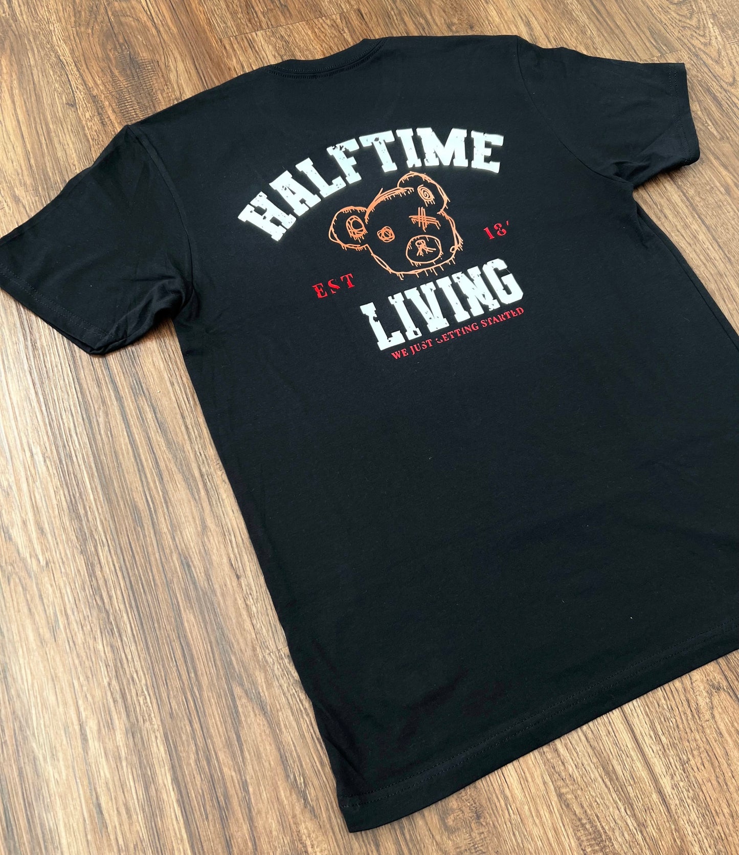 Black Scribble Bear Tee