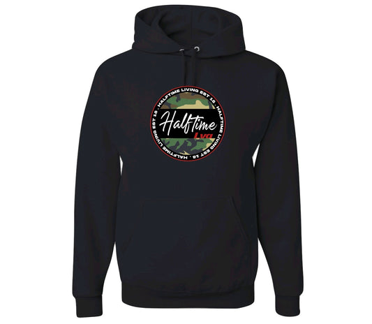 Black Camo Circle Hoodie