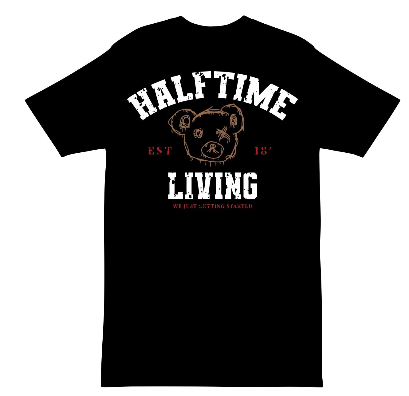 Black Scribble Bear Tee