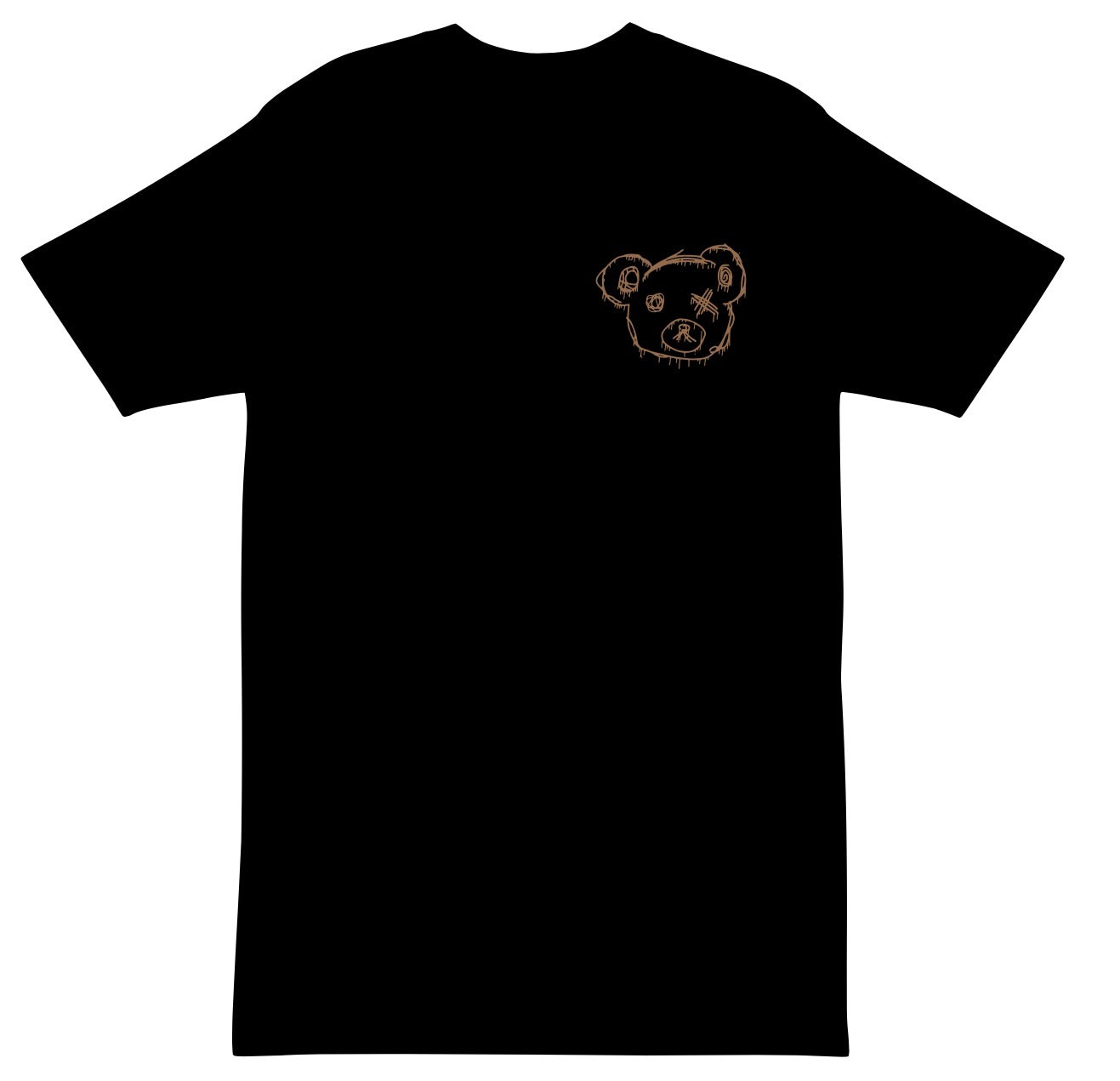 Black Scribble Bear Tee